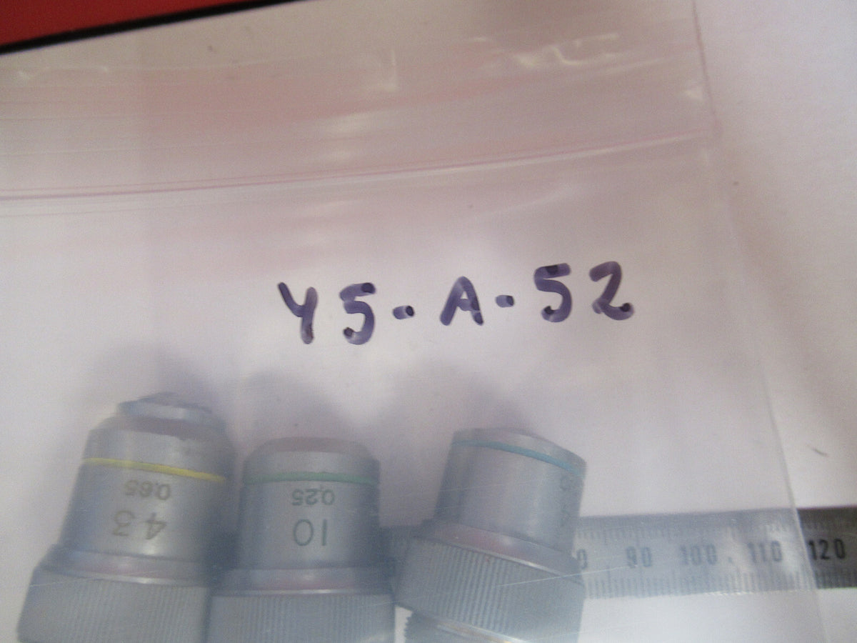 SWIFT LOT 43X 10X 4X MICROSCOPE PART OBJECTIVE AS PICTURED Y5-A-52