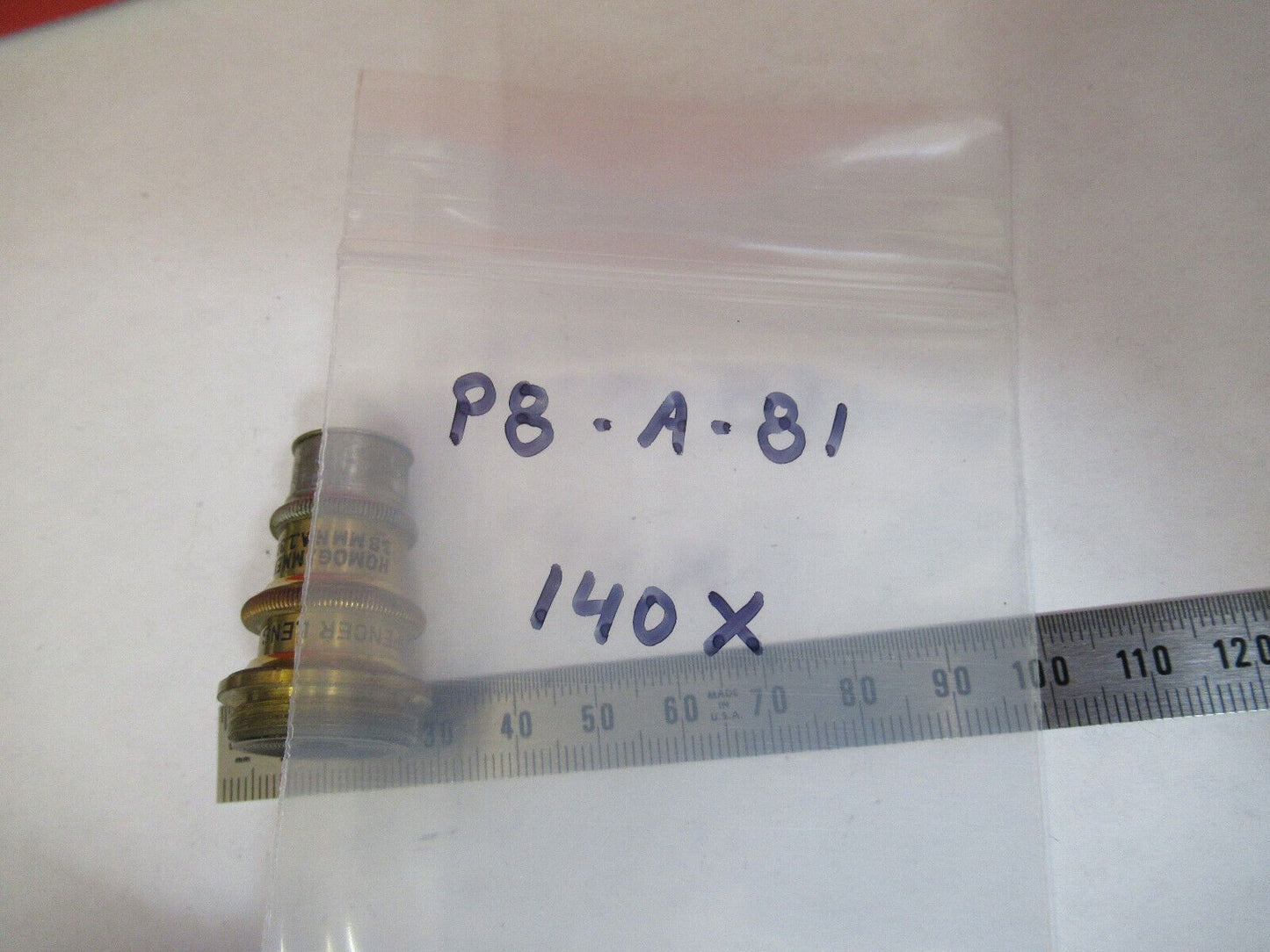 ANTIQUE BRASS SPENCER OBJECTIVE RARE 140X MICROSCOPE PART AS PICTURED &P8-A-81