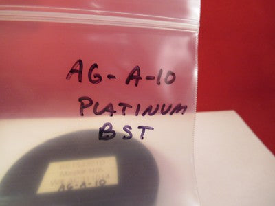 BST COATED + PLATINUM SAPPHIRE SINGLE CRYSTAL WAFER 100mm DIAMETER &AG-A-10