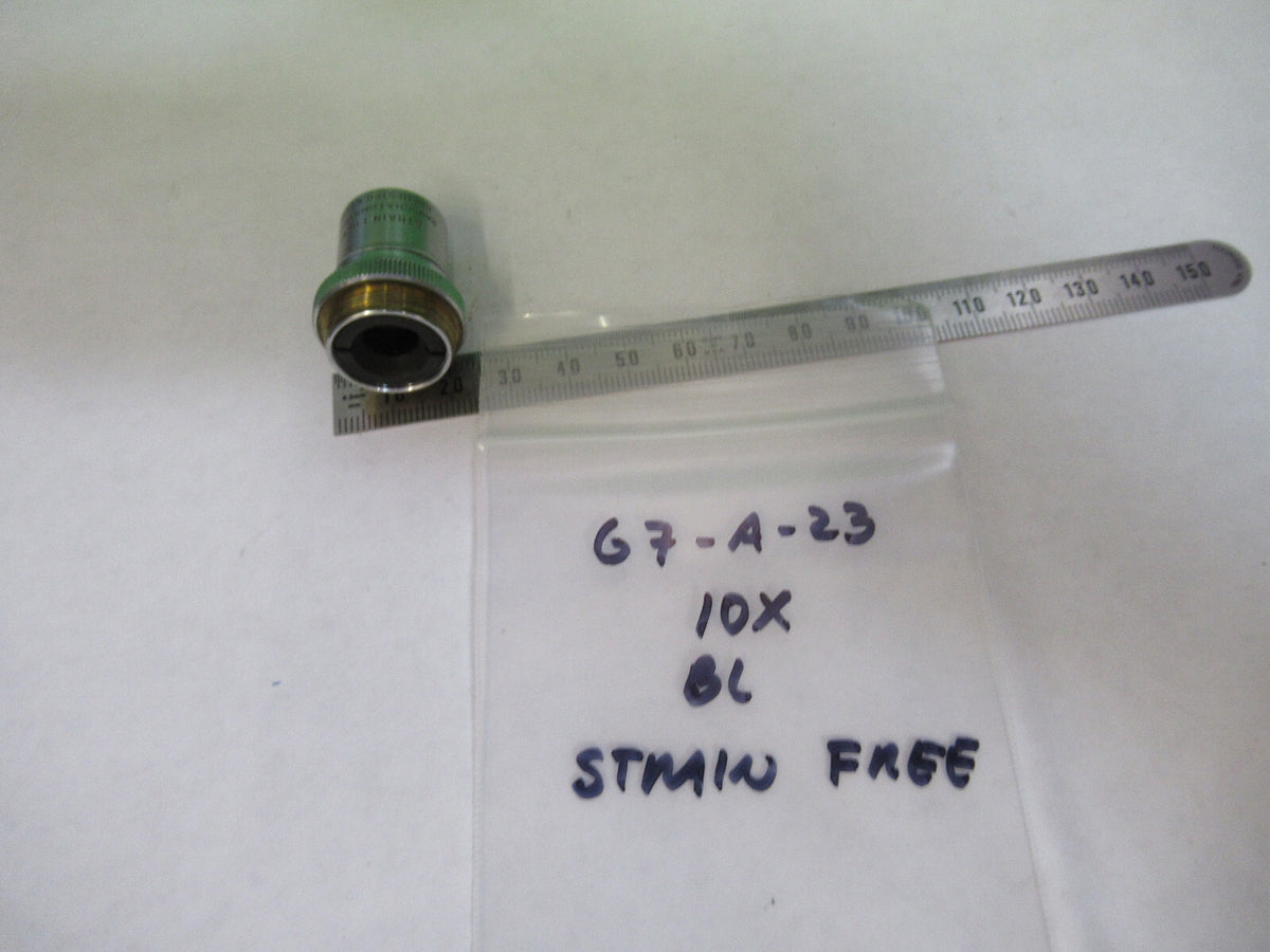 BAUSCH OBJECTIVE 10X STRAIN FREE POL POLARIZATION MICROSCOPE PART &G7-A-23