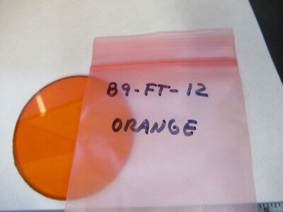 OPTICAL GLASS ORANGE FILTER OPTICS AS PICTURED &B9-FT-12
