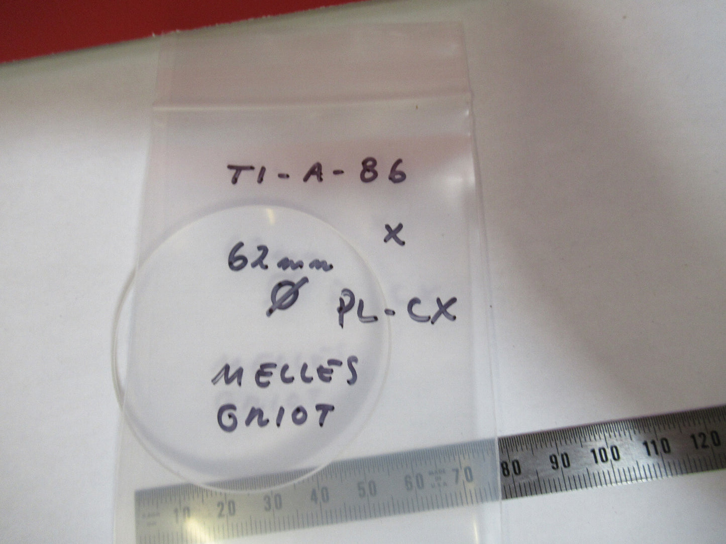 OPTICAL MELLES GRIOT PL-CX 62mm LENS GLASS OPTICS AS PICTURED T1-A-86