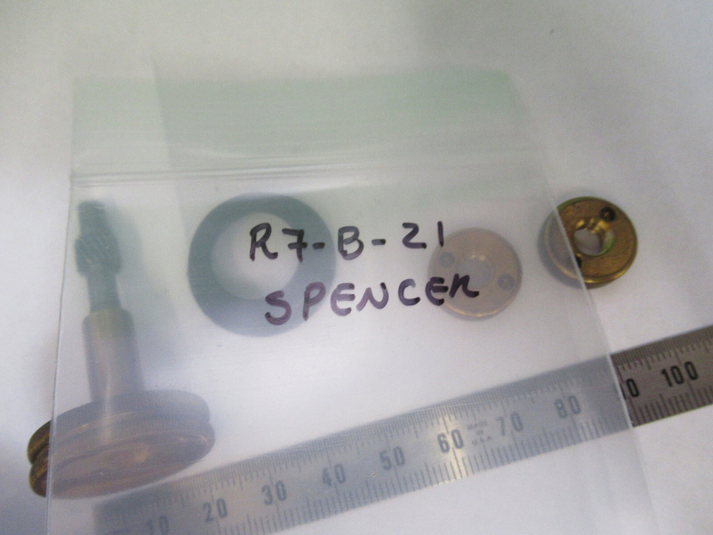 SPENCER ANTIQUE BRASS PIECES KNOB MICROSCOPE PART AS PICTURED &R7-B-21x