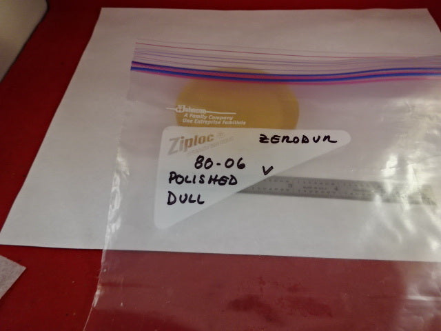 Optical Flat 3" Diameter Uncoated Polish Dull Zerodur Laser Optics