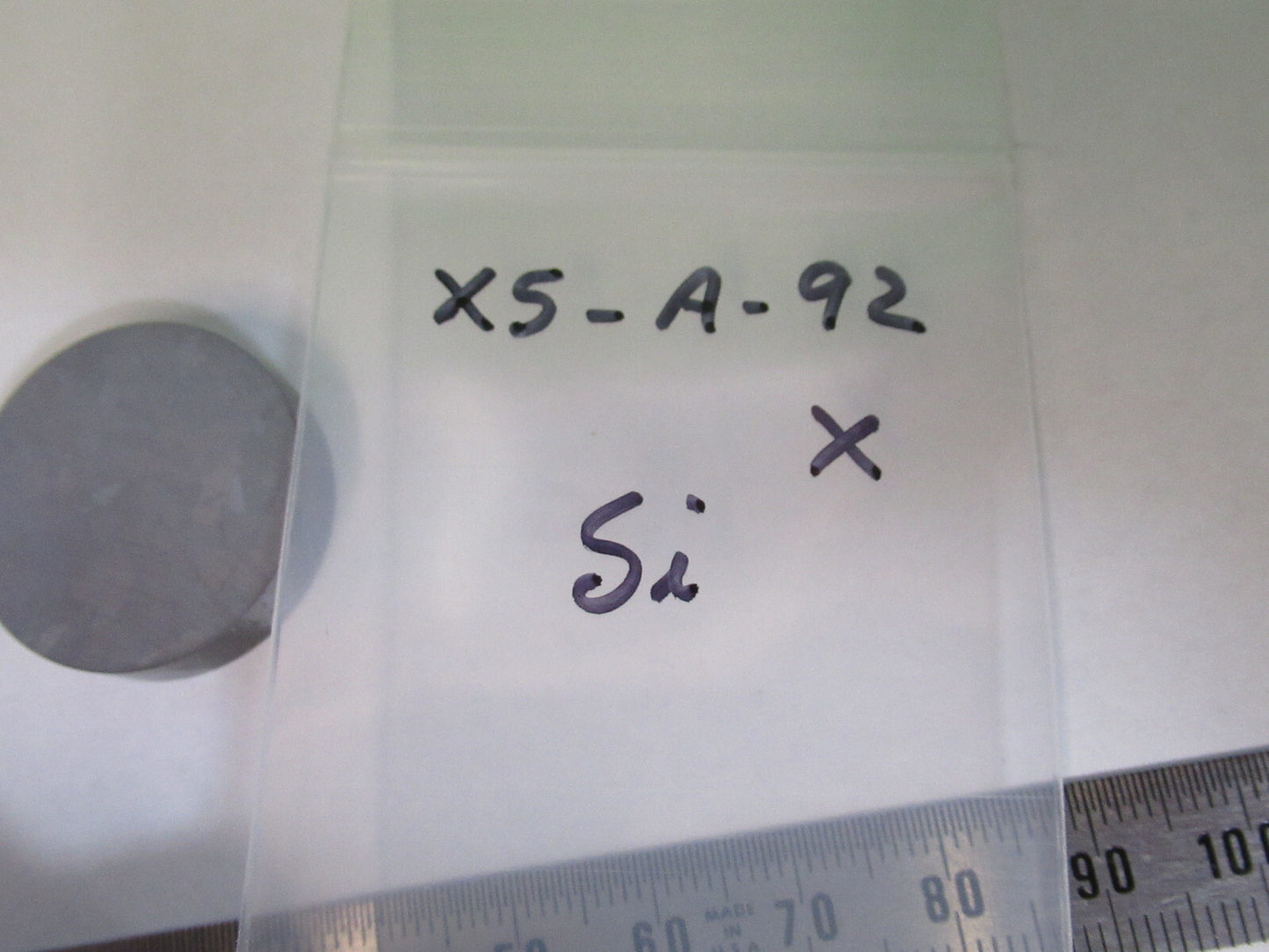 OPTICAL FLAT SILICON METAL SINGLE CRYSTAL IR LASER OPTICS AS PICTURED X5-A-92