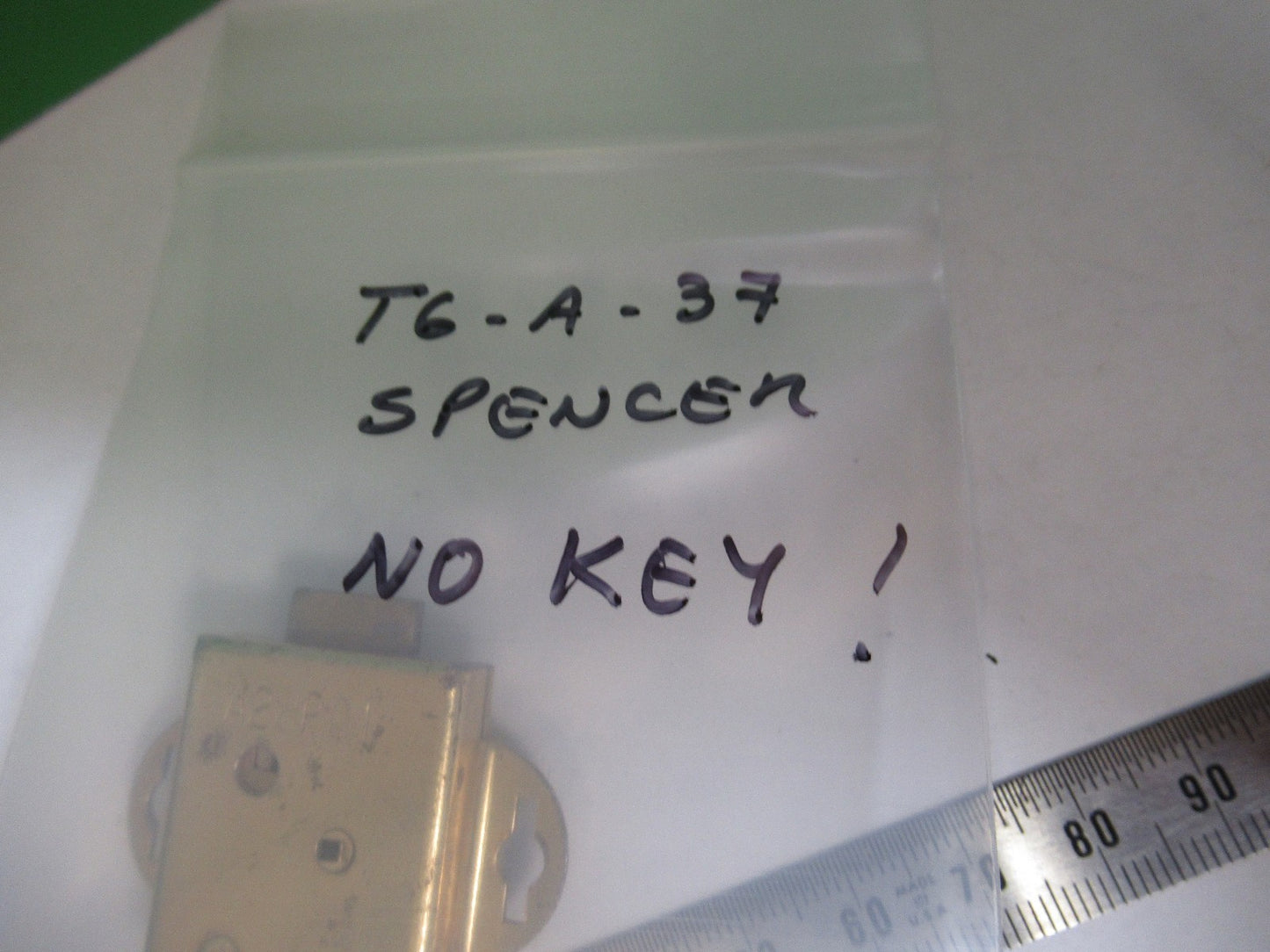 ANTIQUE AO SPENCER LOCK WITHOUT KEY MICROSCOPE PART AS PICTURED T6-A-37