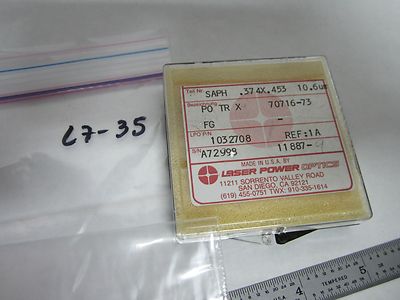 OPTICAL SAPPHIRE SUBSTRATE GOLD PLATED WEIRD MIRROR LASER OPTICS AS IS BIN#L7-35