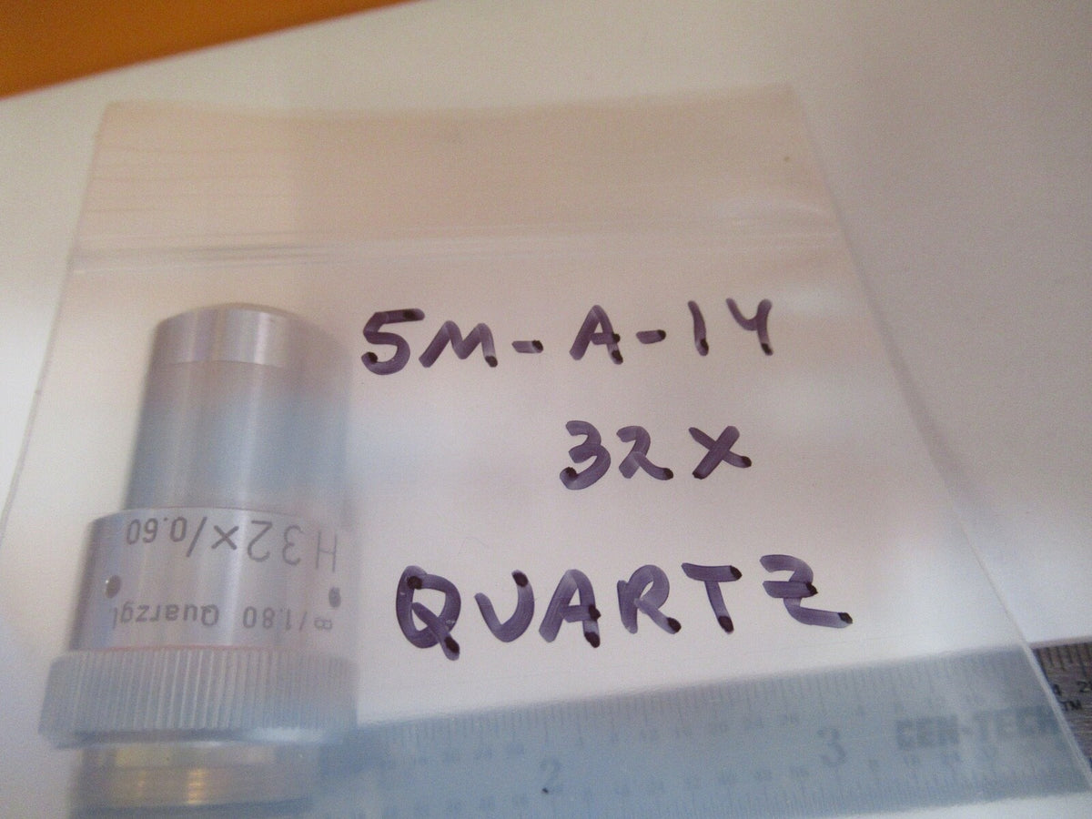 Ernst Leitz Wetzlar Objective Quartz 32X Infinity Optics Microscope AS Pic