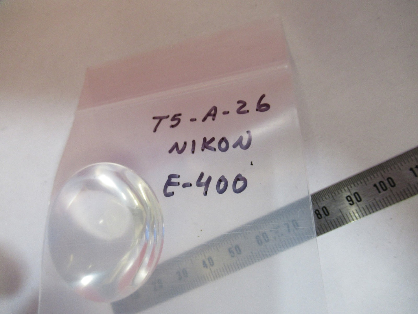 NIKON ECLIPSE E-400 JAPAN CONVEX LAMP LENS MICROSCOPE PART AS PICTURED T5-A-26