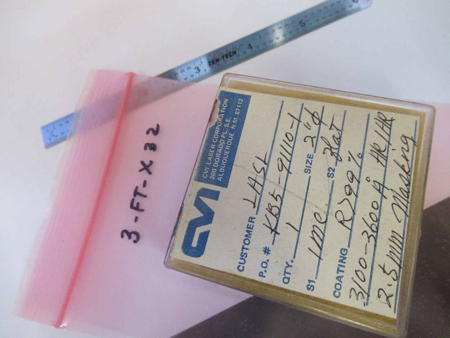 Optical Cvi 2" Dia Coated Spot Center Mask Laser Optics