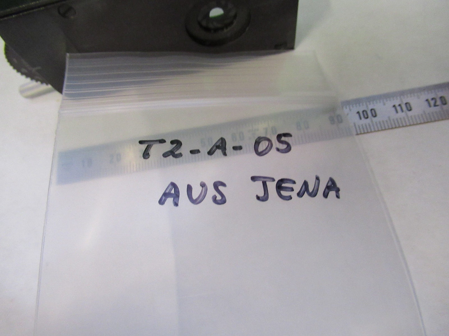 AUS JENA GERMANY SLIDE IRIS DIAPHRAGM OPTICS MICROSCOPE PART AS PICTURED T2-A-05