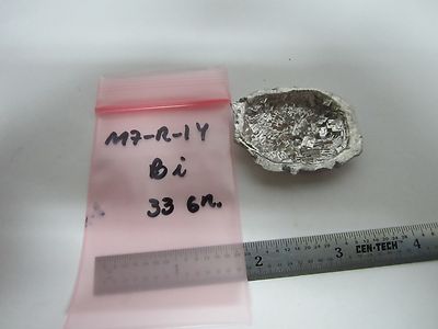 BISMUTH METAL MELTED CRYSTALS 33 GRAMS #M7-R-14