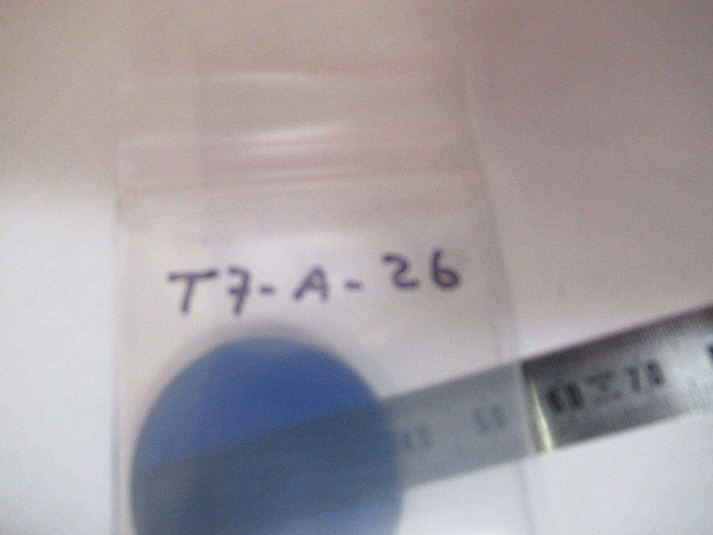 ANTIQUE BAUSCH LOMB BLUE GLASS FILTER OPTICS MICROSCOPE PART AS PICTURED T7-A-26