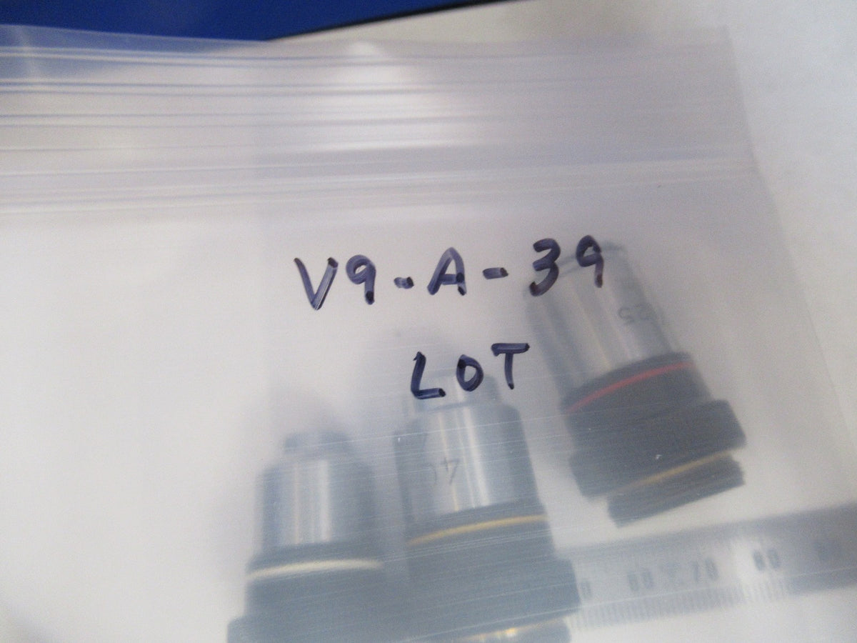 Lot Objectives 4X 40X 100X Optics Microscope Part