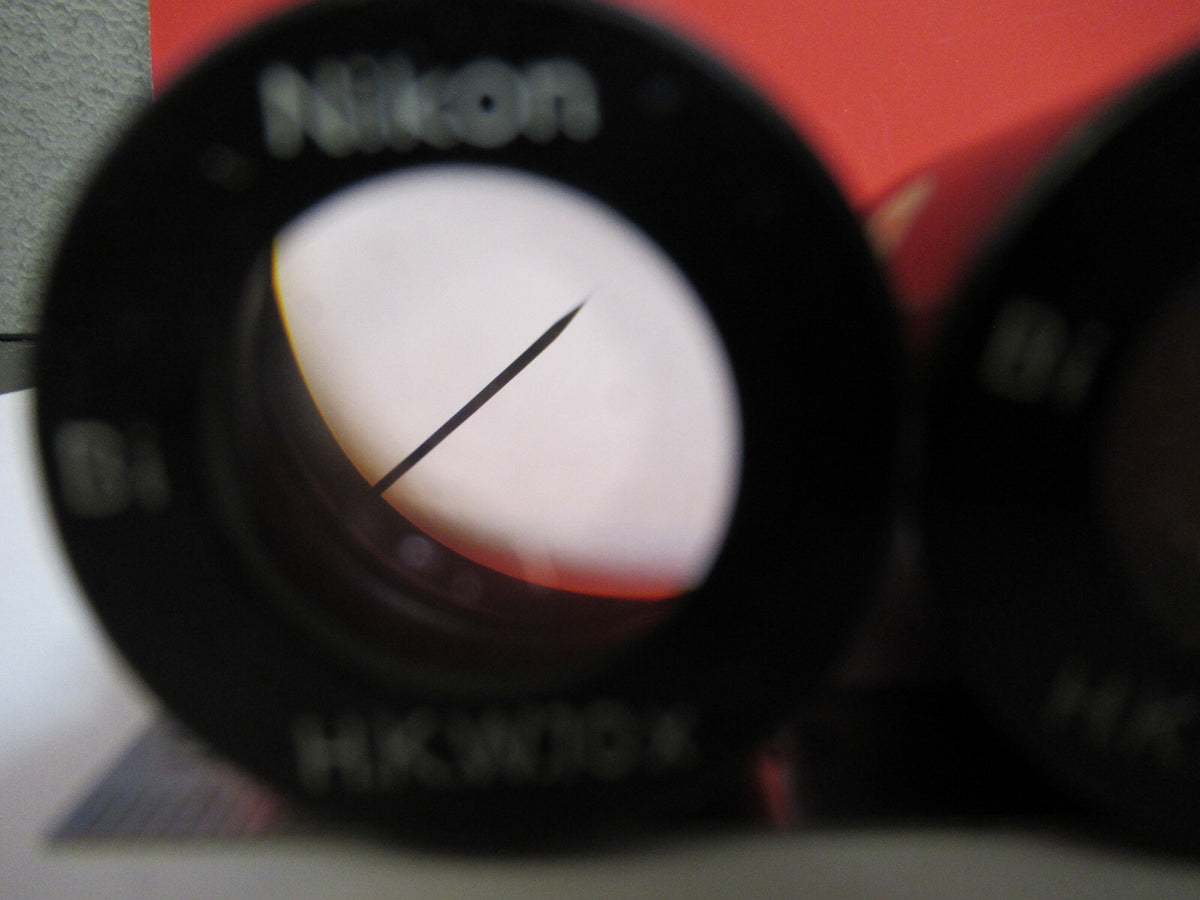 NIKON JAPAN EYEPIECE PAIR HKW 10X MICROSCOPE PART OPTICS S3-B-13