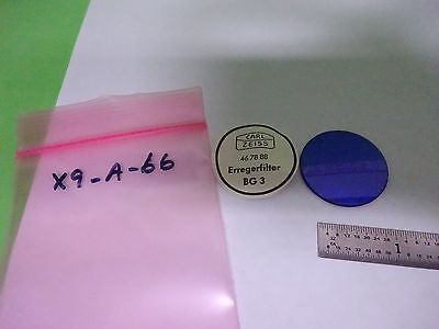 MICROSCOPE PART ZEISS GERMANY BLUE FILTER OPTICS AS IS BIN#X9-A-66