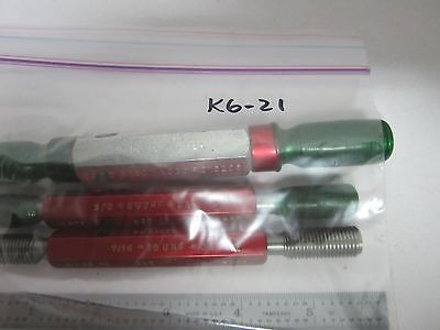 LOT 3 EA METROLOGY QUALITY CONTROL INSPECTION THREAD GO NO-GO AS IS BIN#K6-21