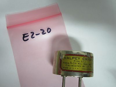 VALPEY QUARTZ CRYSTAL FREQUENCY CONTROL RADIO BIN#E2-20