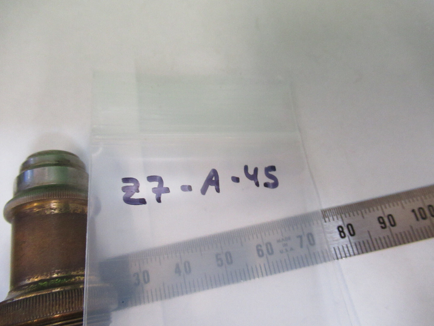 ANTIQUE BRASS OBJECTIVE "7" ERNST LEITZ MICROSCOPE PART AS PICTURED Z7-A-45