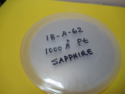 Sapphire Wafer 100mm Coated with Platinum Metal Very Nice