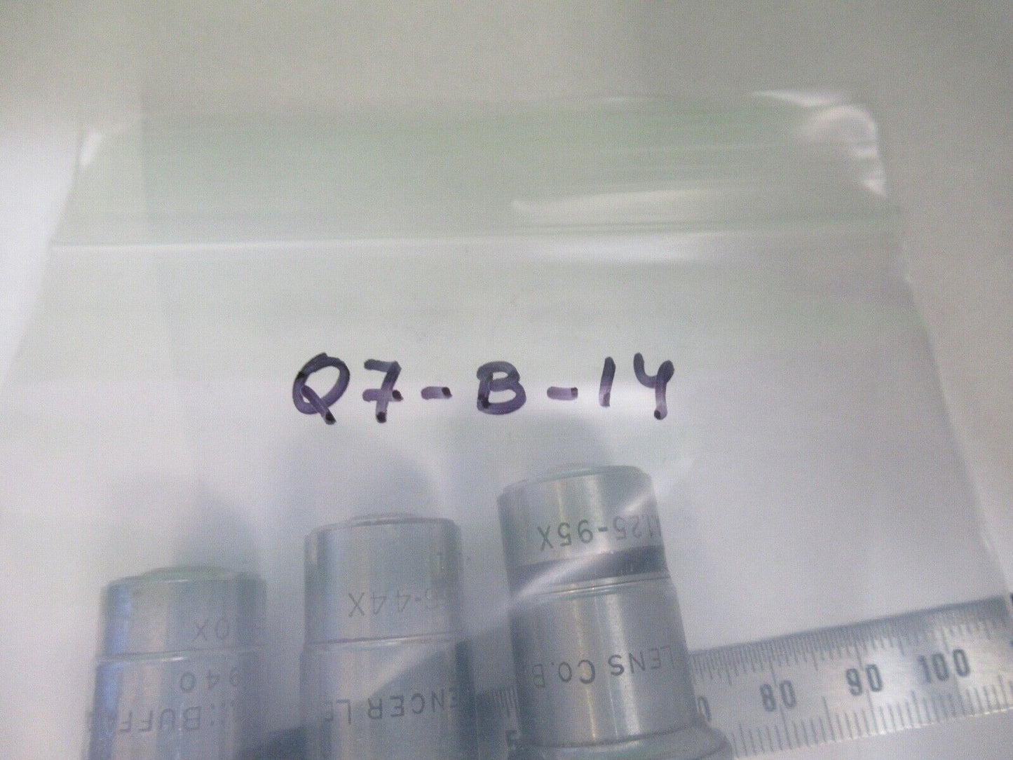LOT OBJECTIVES SPENCER AO LENS OPTICS MICROSCOPE PART AS PICTURED Q7-B-14