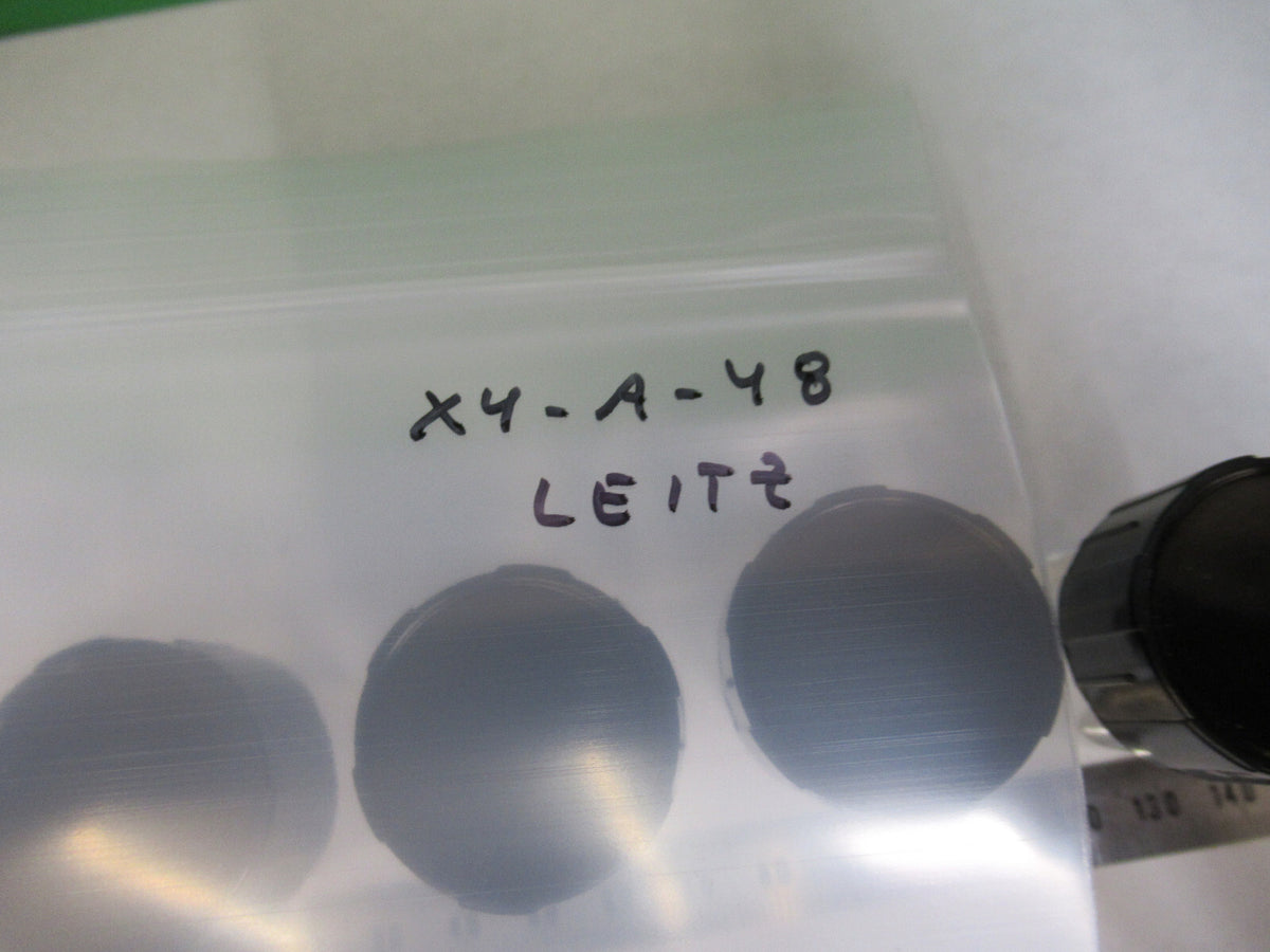 LEITZ LOT EMPTY PLASTIC OBJECTIVE CANISTER MICROSCOPE PART AS PICTURED X4-A-48