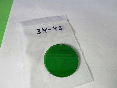 MICROSCOPE PART OPTICAL GREEN FILTER OPTICS AS IS BIN#34-43