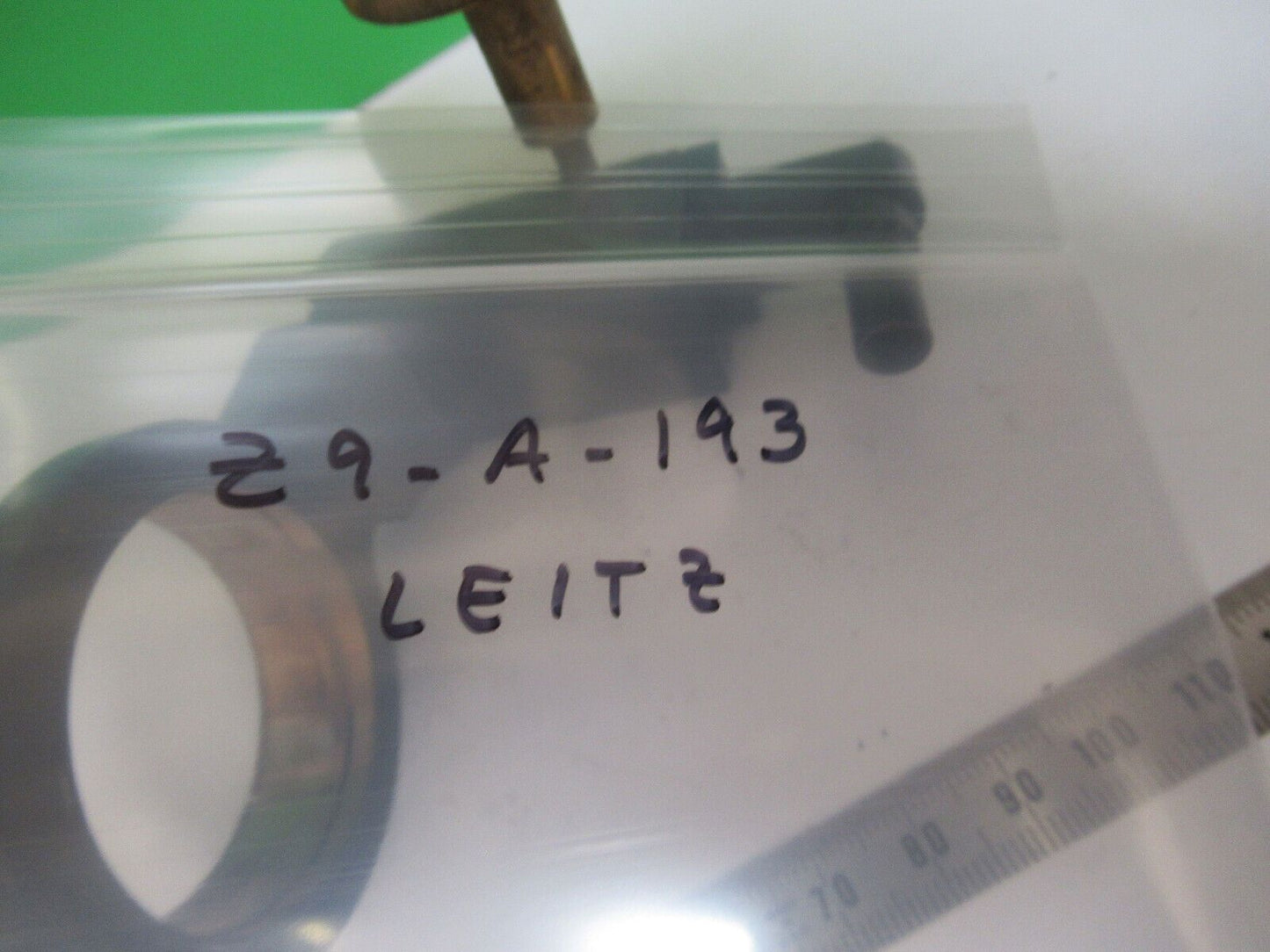 ANTIQUE MICROSCOPE PART LEITZ GERMANY BRASS CONDENSER HOL AS PICTURED &Z9-A-193