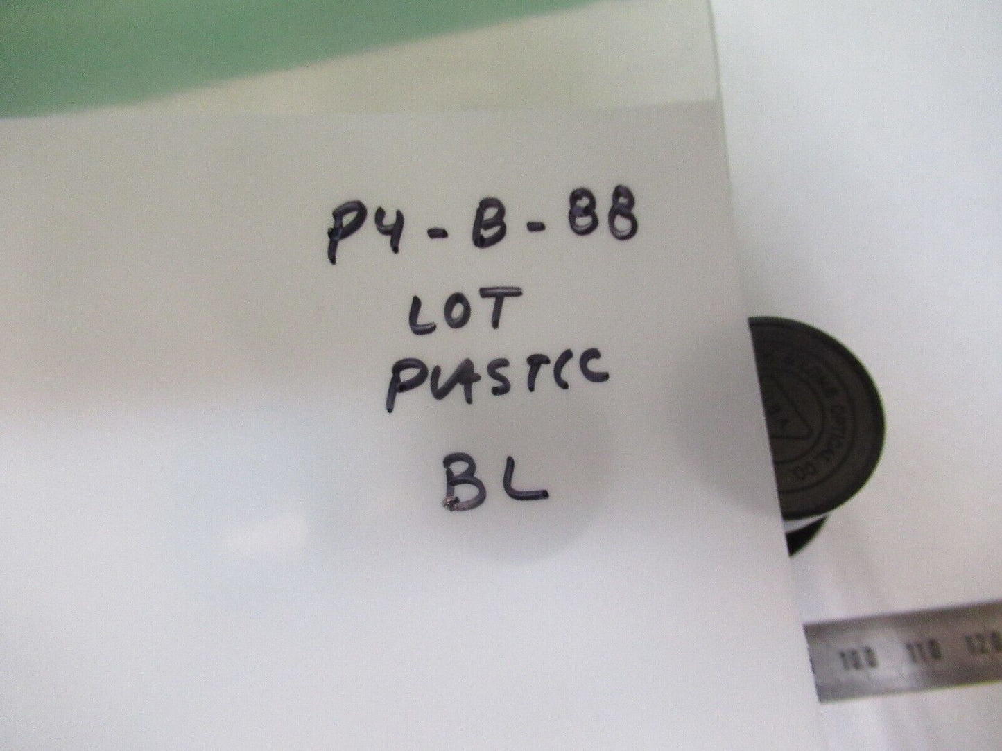 BAUSCH LOMB LOT 3ea PLASTIC EMPTY OBJECTIVE CAN MICROSCOPE PART AS PIC &P4-B-88