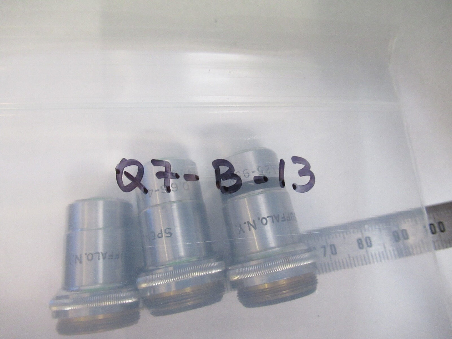 LOT OBJECTIVES SPENCER AO LENS OPTICS MICROSCOPE PART AS PICTURED Q7-B-13