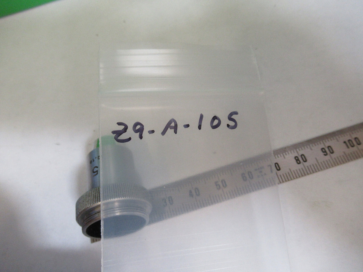 OBJECTIVE MAGNA 5X OPTICS LENS MICROSCOPE PART AS PICTURED &Z9-A-105