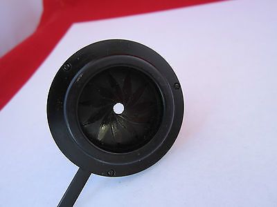 VINTAGE MICROSCOPE CONDENSER OPTICS + IRIS BIN#7C mii
