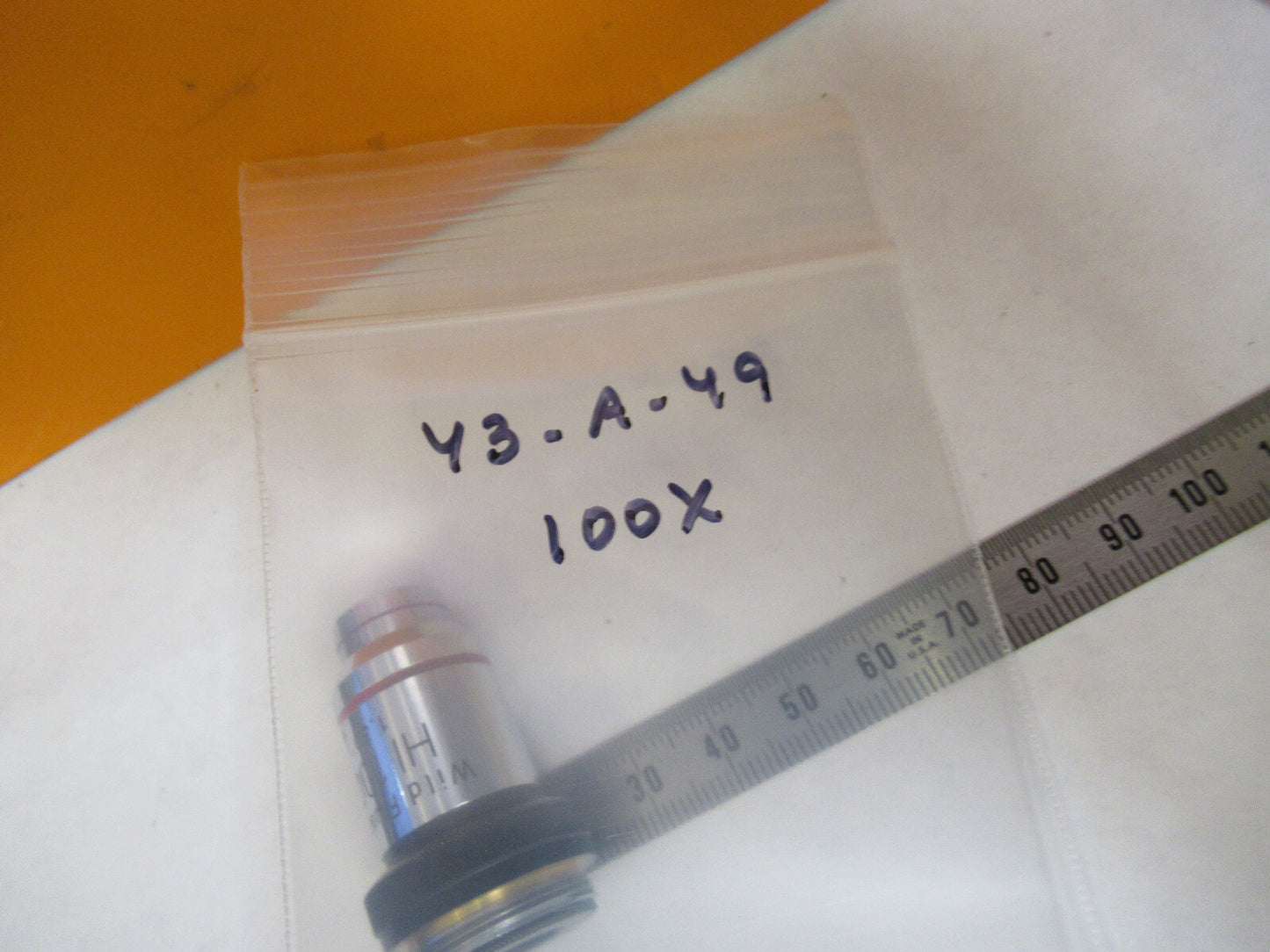 WILD HEERBRUGG SWISS OBJECTIVE HI 100X MICROSCOPE PART AS PICTURED Y3-A-49
