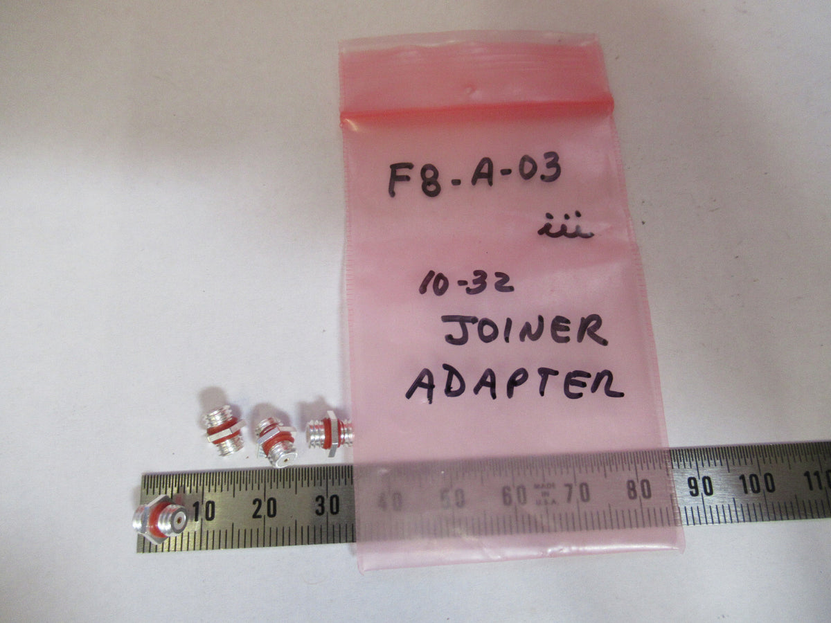 LOT 4 EA CONNECTOR ADAPTER MALCO MICRODOT 10-32 to 10-32 AS PICTURED #F8-A-03