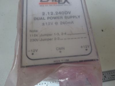 CALEX 2.12.240DV DUAL POWER SUPPLY 12V AS IS  BIN#TB-5-2-84