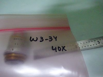 MICROSCOPE PART OBJECTIVE AO 40X ACHROMAT AMERICAN OPTICS AS IS BIN#W3-34