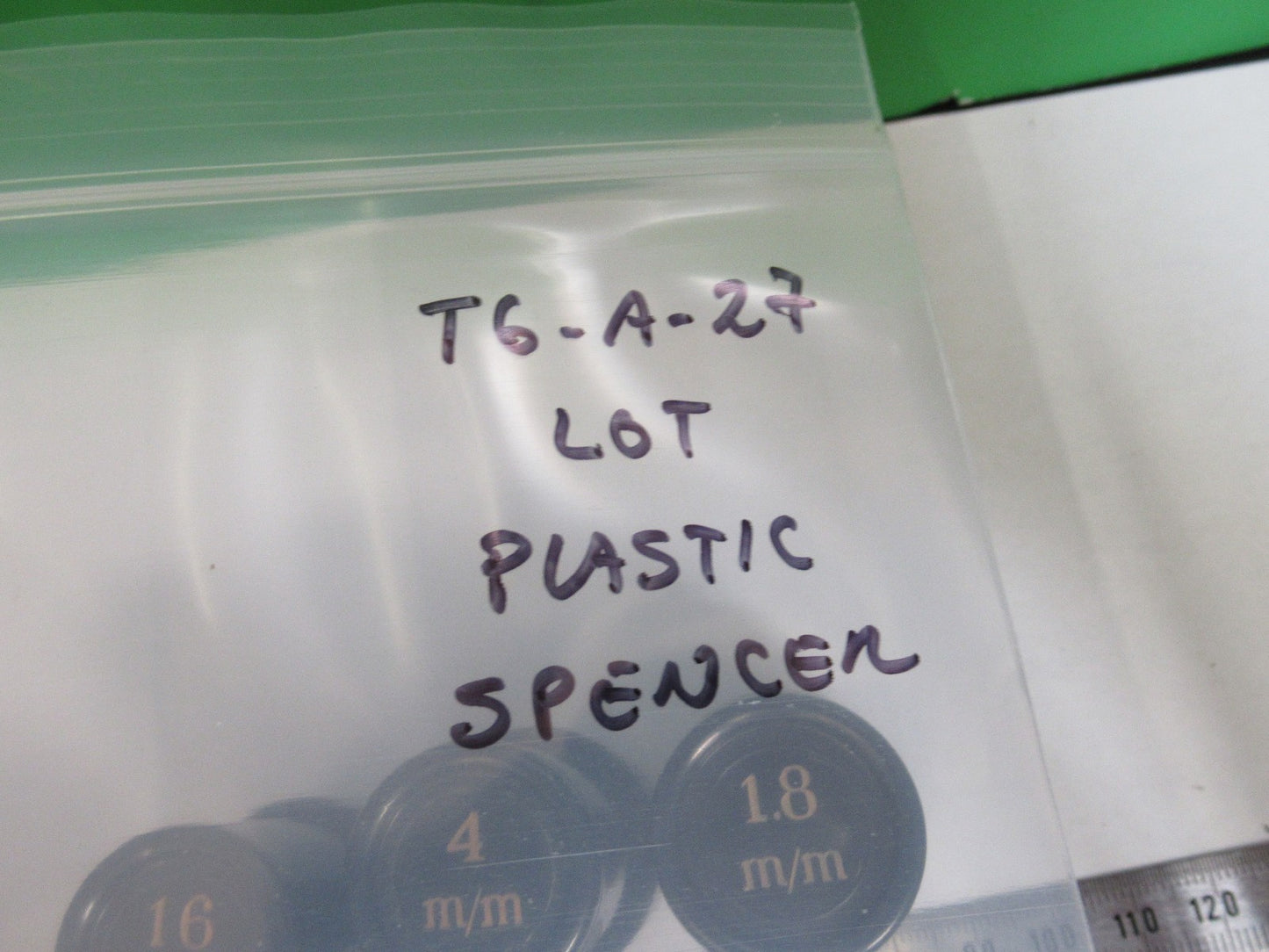 ANTIQUE PLASTIC SPENCER EMPTY LOT OBJECTIVE CANISTER MICROSCOPE PART T6-A-27