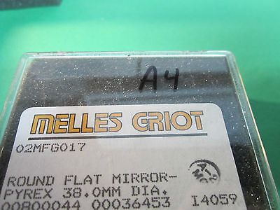 OPTICAL MELLES GRIOT FLAT MIRROR 38 mm DIAMETER LASER OPTICS BIN#A4