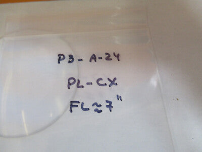 OPTICAL LENS PLANO CONVEX OPTICS AS PICTURED #P3-A-24