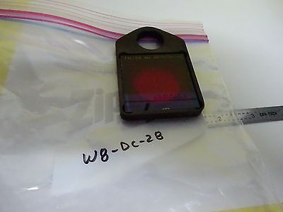 OPTICAL MOUNTED FILTER #29 RED LASER OPTICS AS IS BIN#W8-DC-28