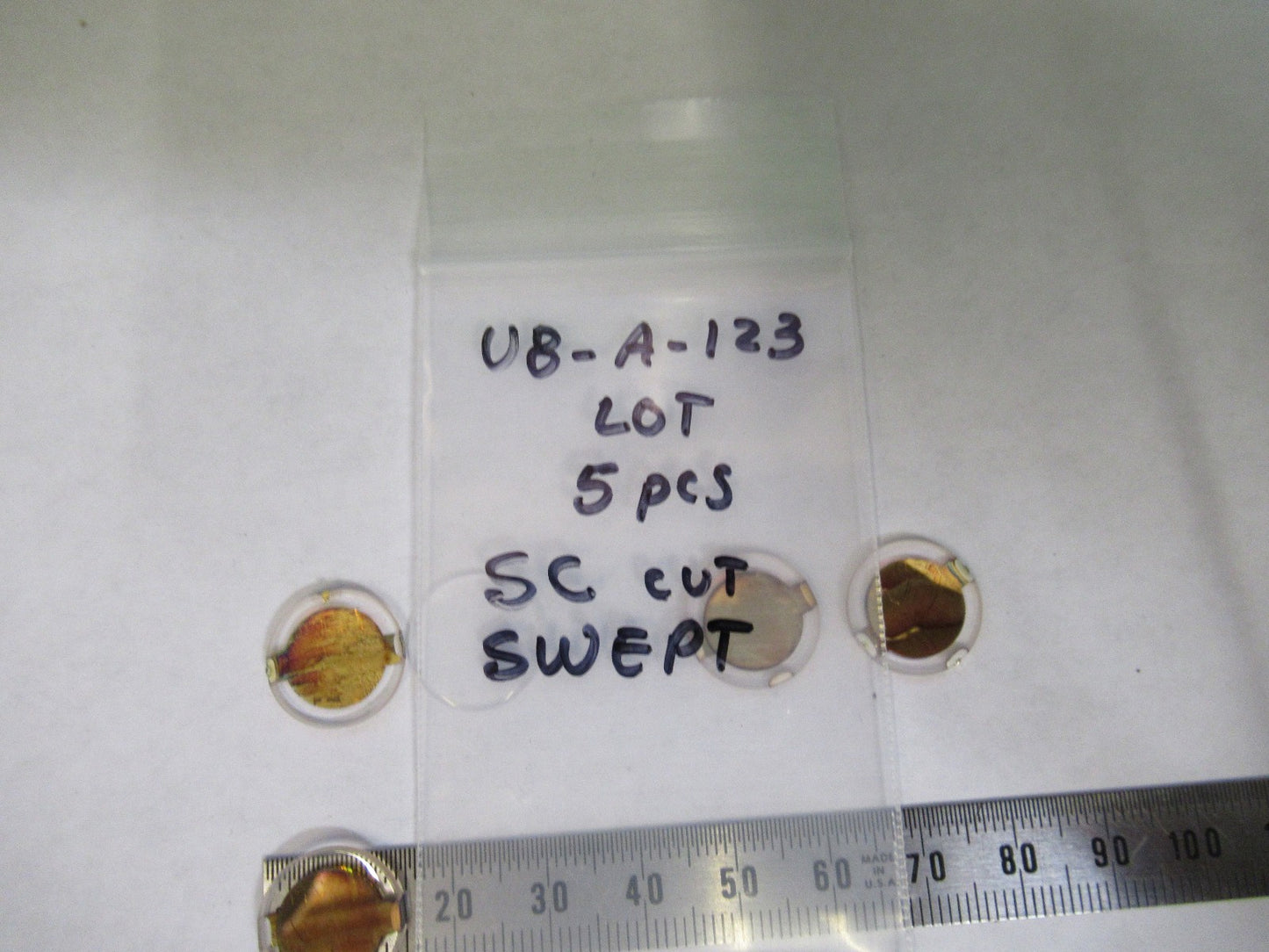 FOR PARTS OR REPAIR LOT 5 PCS SWEPT QUARTZ BLANKS SC cut AS PICTURED U8-A-123