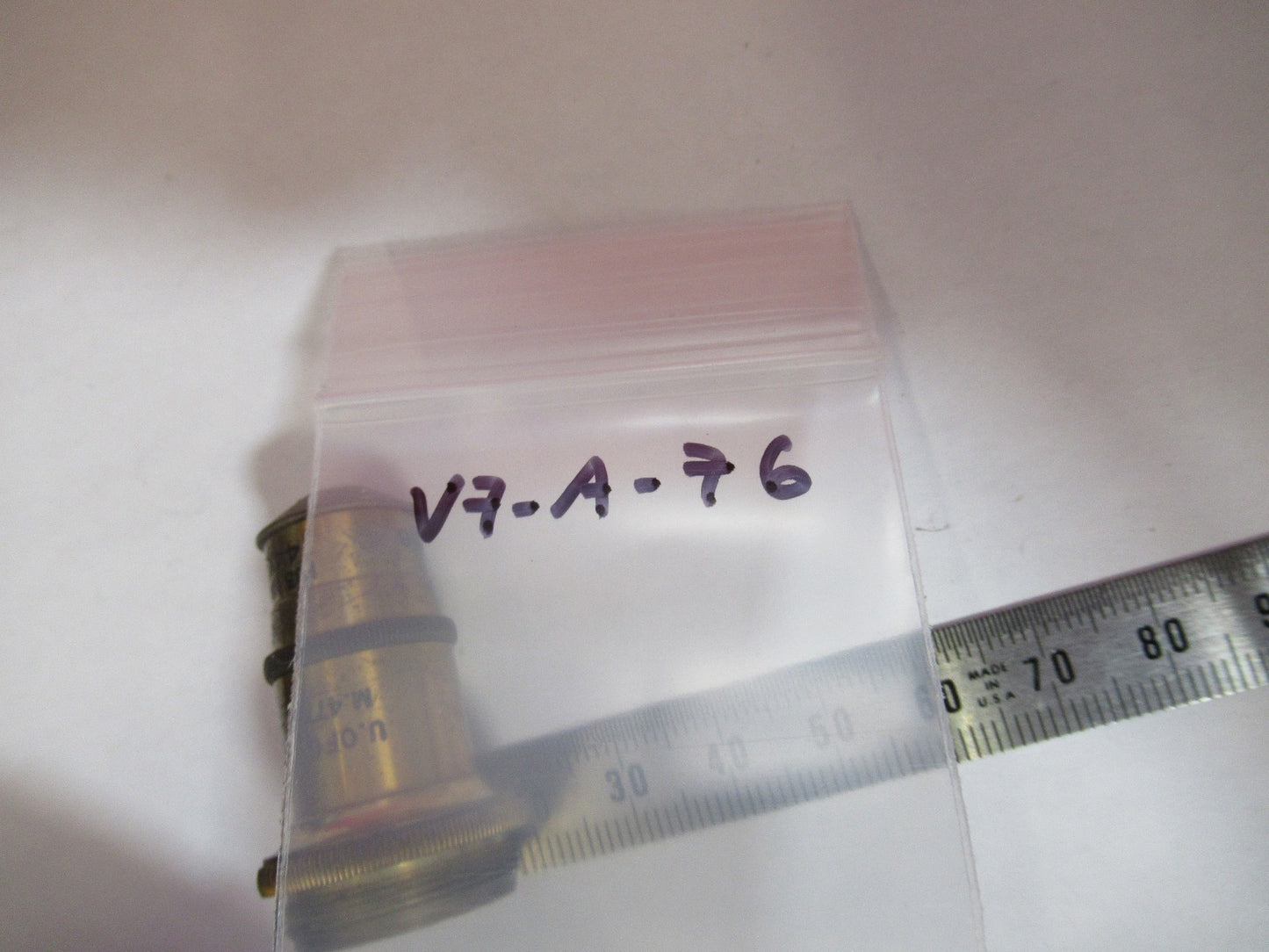 ANTIQUE BRASS SPENCER OBJECTIVE 4mm 44X MICROSCOPE PART AS PICTURED V7-A-76