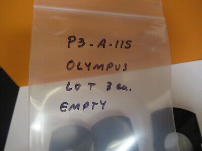 LOT 3 ea PLASTIC EMPTY SLIDE OLYMPUS JAPAN MICROSCOPE PART AS PICTURED P3-A-115