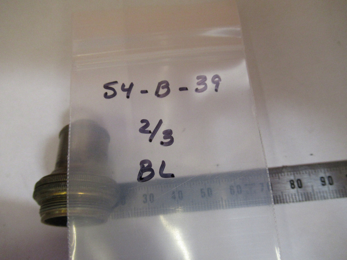 ANTIQUE BRASS BAUSCH LOMB OBJECTIVE 2/3 MICROSCOPE PART AS PICTURED S4-B-39