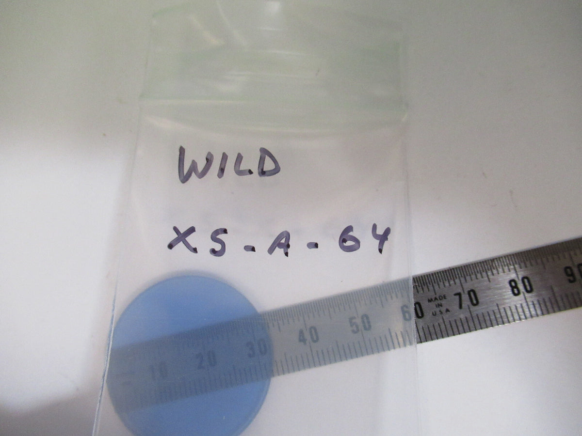 WILD HEERBRUGG SWISS BLUE FILTER GLASS MICROSCOPE PART AS PICTURED X5-A-64