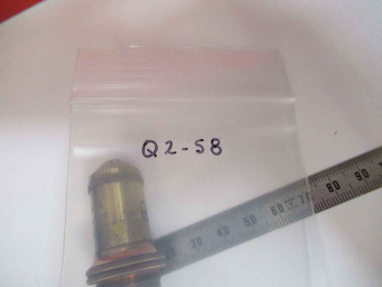 ANTIQUE BRASS CARL ZEISS JENA 8mm OBJECTIVE MICROSCOPE PART AS PICTURED &Q2-58