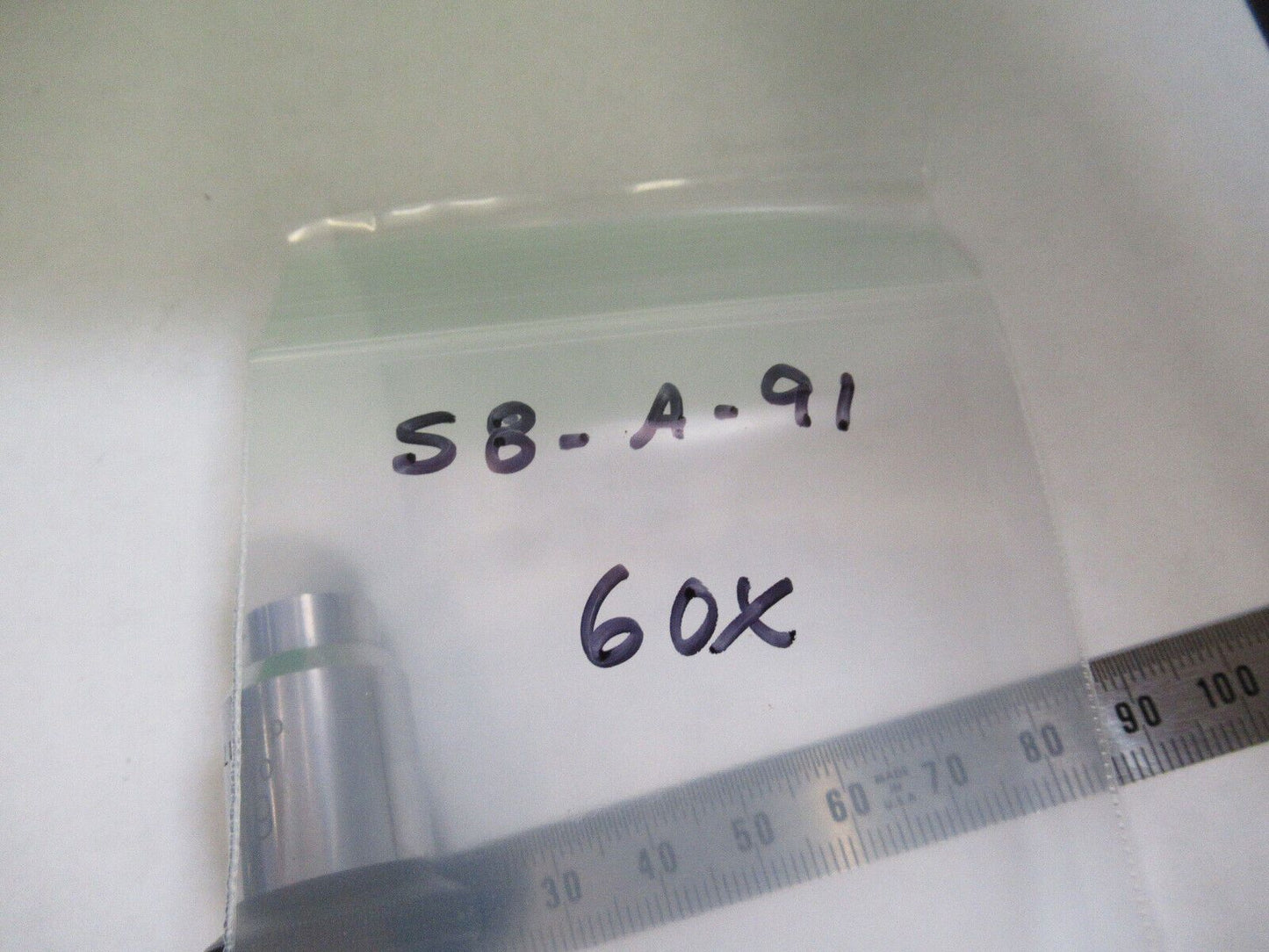 MICROSCOPE WILD HEERBRUGG SWISS OBJECTIVE 60X OPTICS AS PICTURED S8-A-91