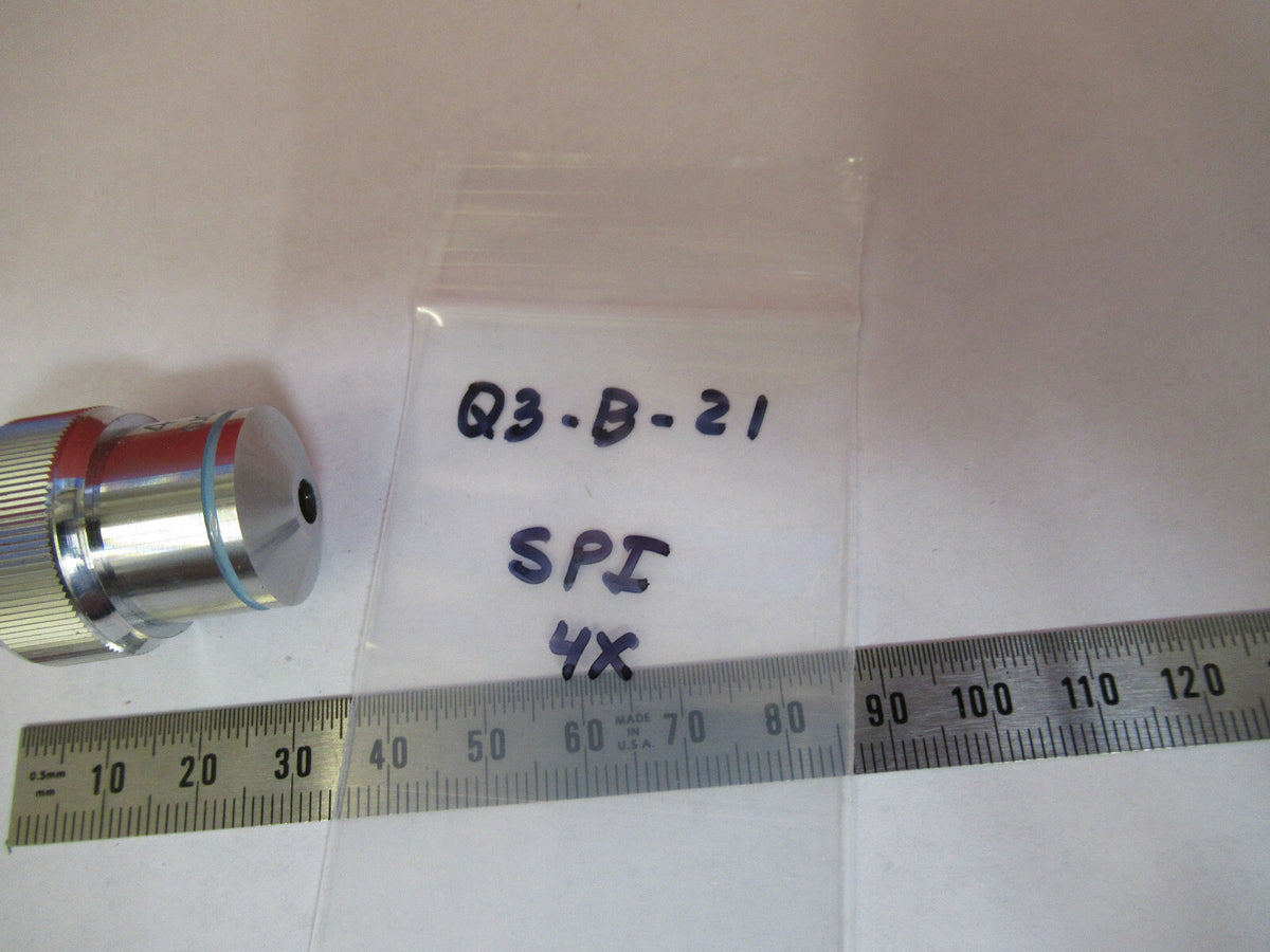 SPI 4X OBJECTIVE LENS JAPAN OPTICS MICROSCOPE PART AS PICTURED Q3-B-21