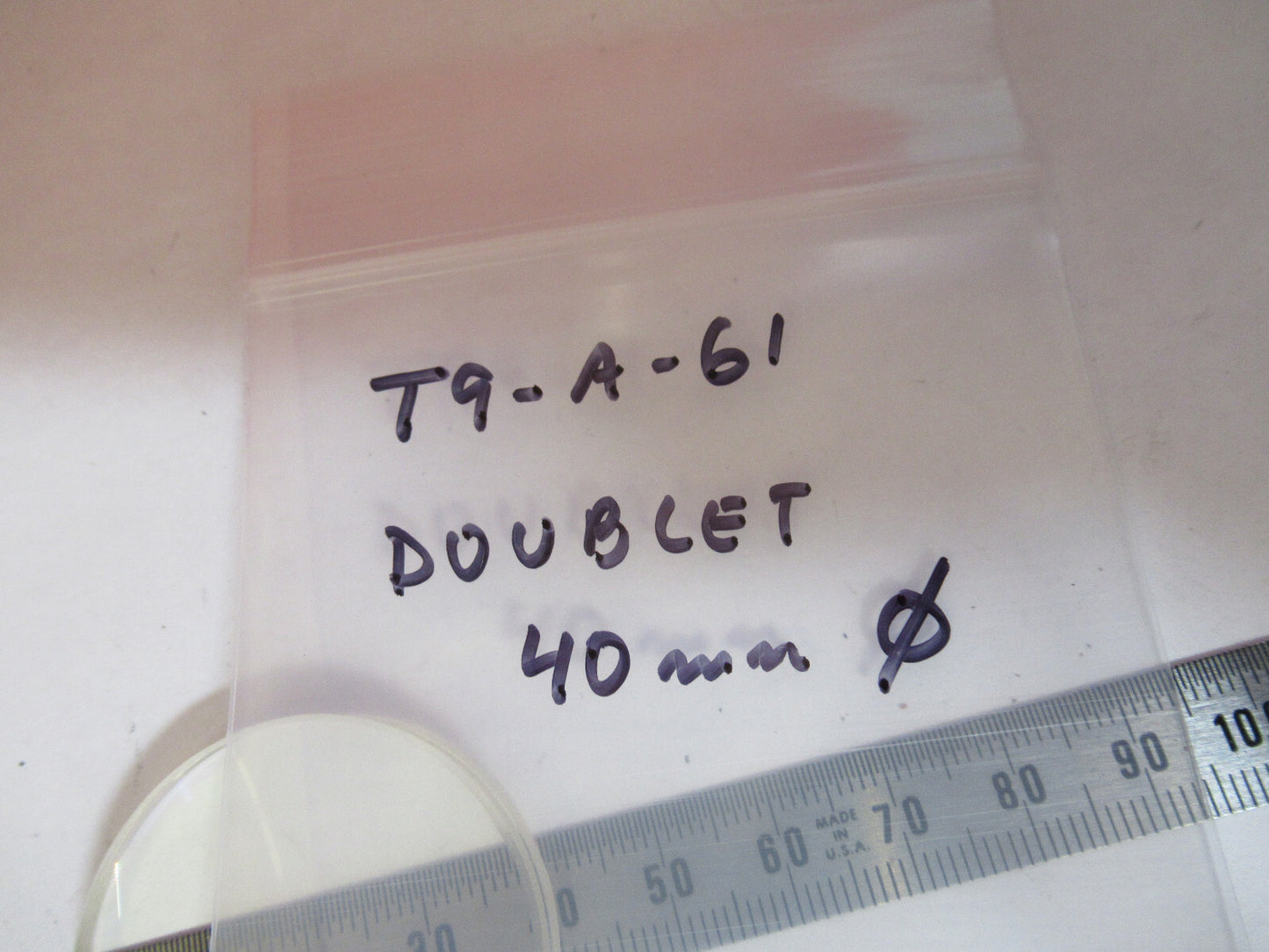 OPTICAL LENS DOUBLET CONVEX GLASS 40mm OPTICS AS PICTURED T9-A-61