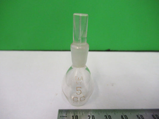 ANTIQUE E&A GLASS FLASK HEMATOCITY NY MICROSCOPE PART AS PICTURED &R3-B-40